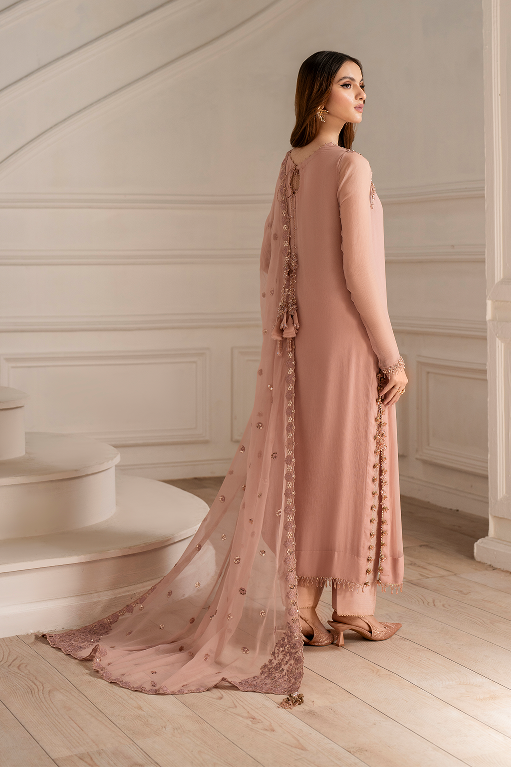 Iznik I Festive Formal I UE-479 Embroidered Chiffon - Ladies Clothes - Maria Faisal