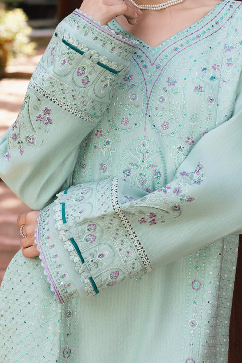 Naqshi | Nuri Khaddar Velvet Marina | Salsabeel - Luxury Dress - available at Maria Faisal in UK and USA.