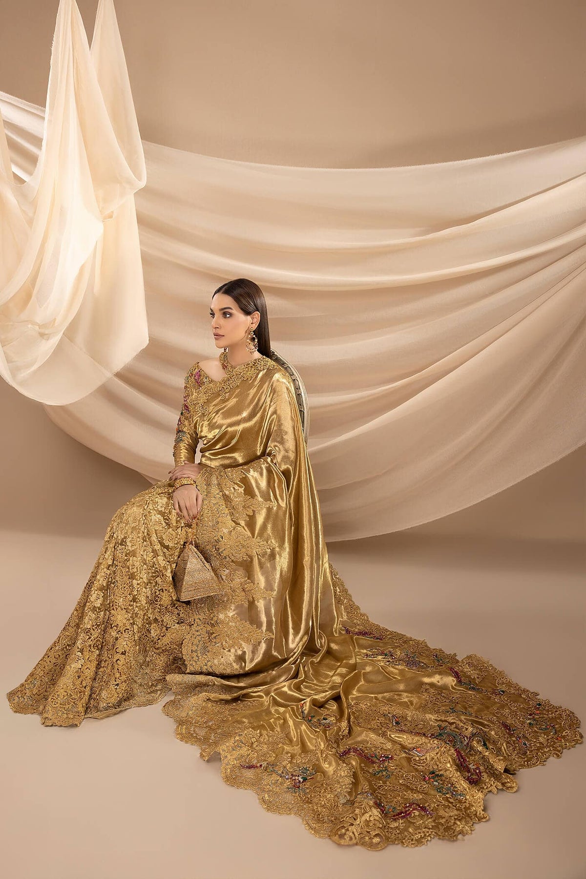 Nilofer Shahid | Shama e Mehfil | CHIRAGH E MEHFIL - Bridal Dress - available at Maria Faisal in UK and USA.