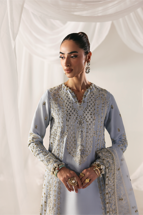 Emaan Adeel | Serein Luxe Silk | OPULENT OASIS - Formal Dress - available at Maria Faisal in UK and USA.