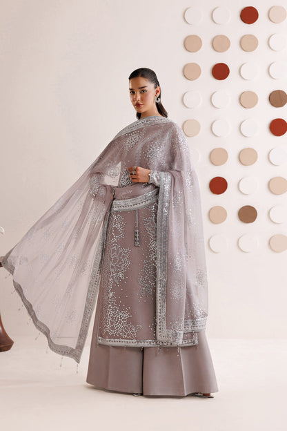 Farasha | Chiffon Threads 26 | WALNUT SILK - Formal Dress - available at Maria Faisal in UK and USA.