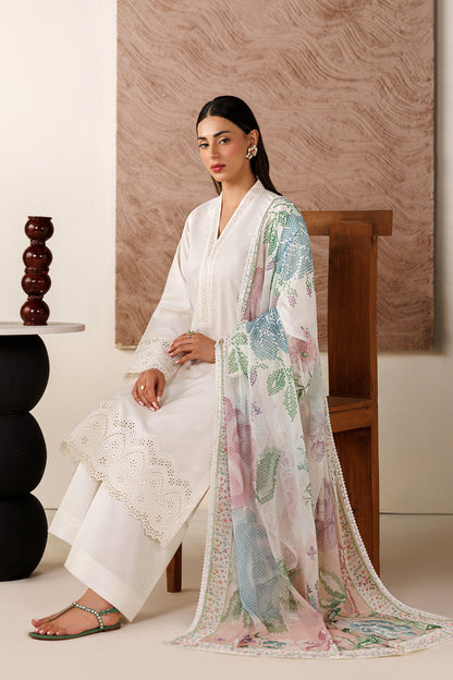 Farasha | Summer Melody 26 | White Grace - Casual Dress - available at Maria Faisal in UK and USA.
