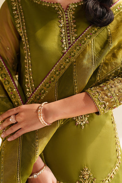 Naqshi | Feemora Organza Raw Silk | Feeha - Formal Dress - available at Maria Faisal in UK and USA.