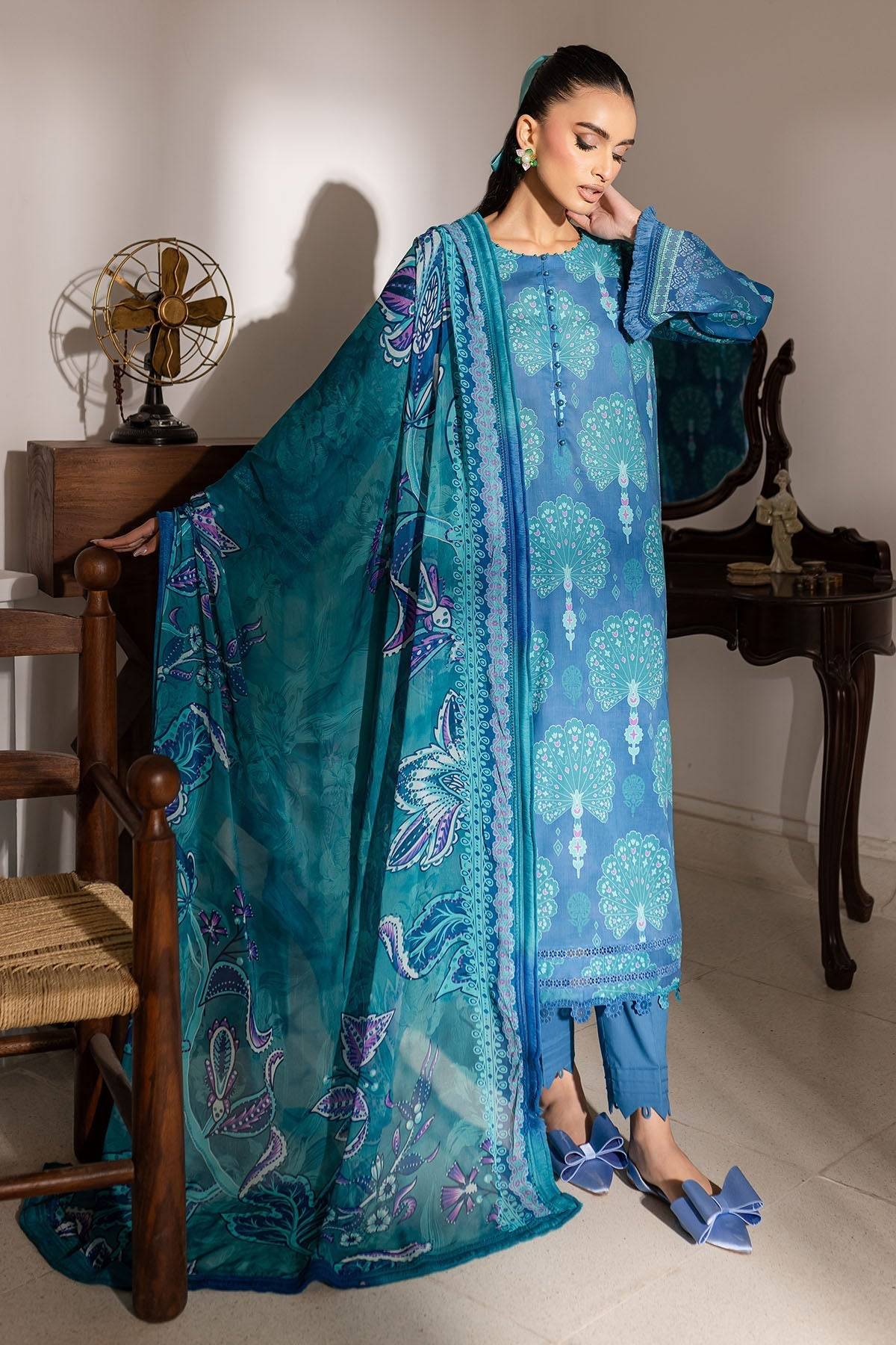 Nureh | Printed Lawn 25 | SP-145 by Maria Faisal - Registered Vendor of : Nureh - type : Ladies Clothes - 100% original wedding dresses