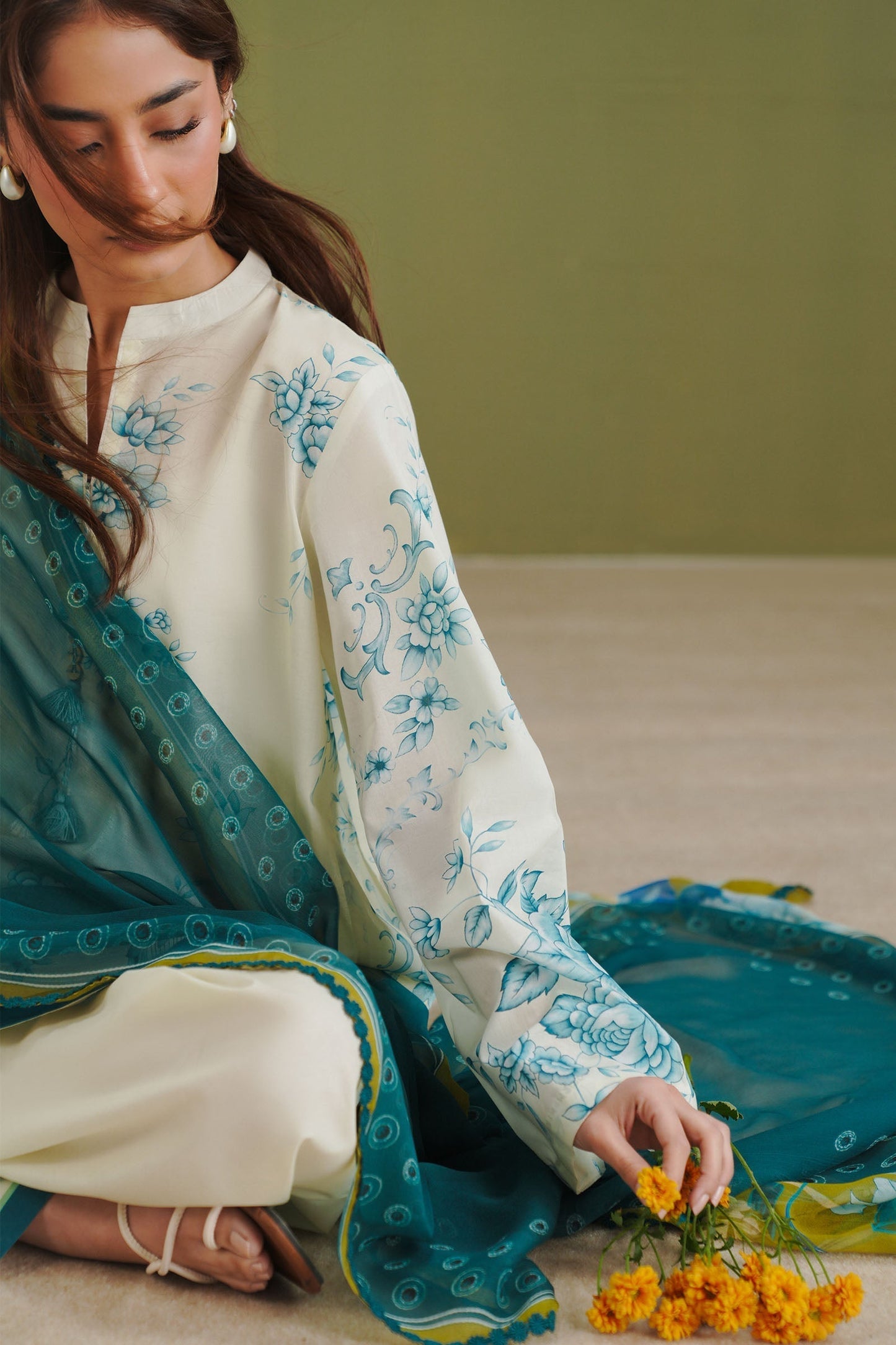 Zara Shahjahan | Coco Prints 26 | Riya-2A - Casual Dress - available at Maria Faisal in UK and USA.