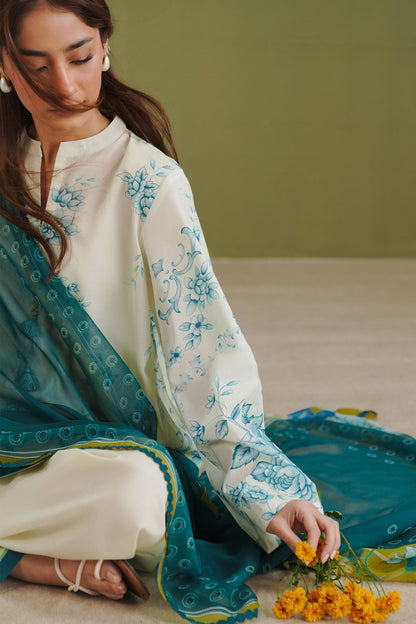 Zara Shahjahan | Coco Prints 26 | Riya-2A - Casual Dress - available at Maria Faisal in UK and USA.