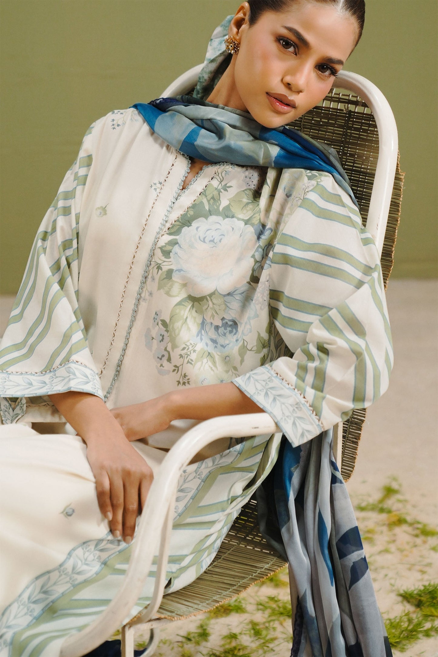 Zara Shahjahan | Coco Prints 26 | Zeya-1B - Casual Dress - available at Maria Faisal in UK and USA.