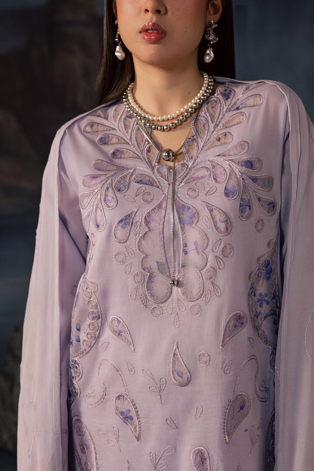 Nureh | Shades of Summer | NP-791 - Luxury Dress - available at Maria Faisal in UK and USA.