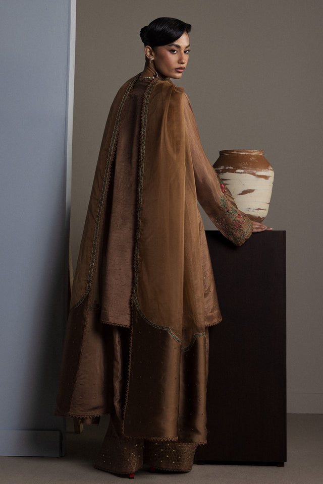 Zara Shahjahan | Festive 26 | Kahvaan - Luxury Dress - available at Maria Faisal in UK and USA.
