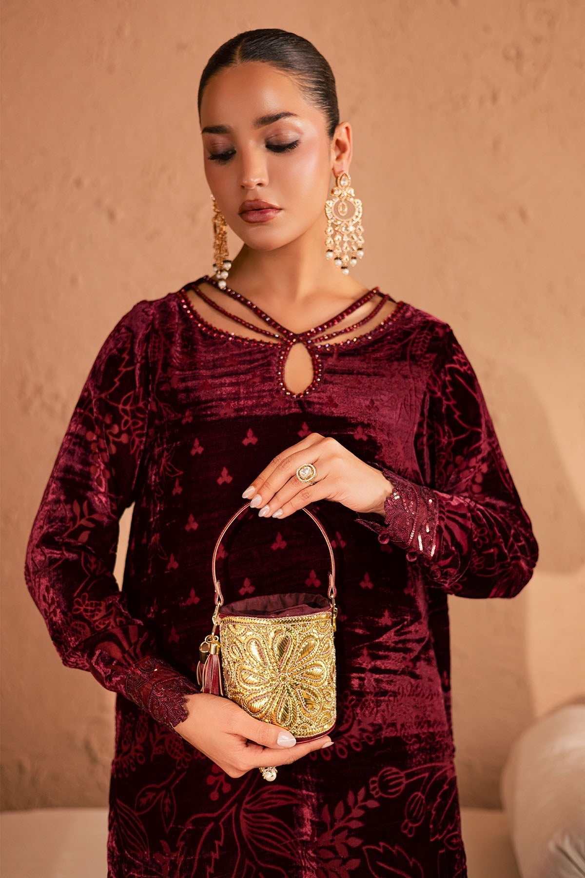 NU2-190 – authentic Pakistani dress from the Ballerina Winter 25 collection for women in the UK