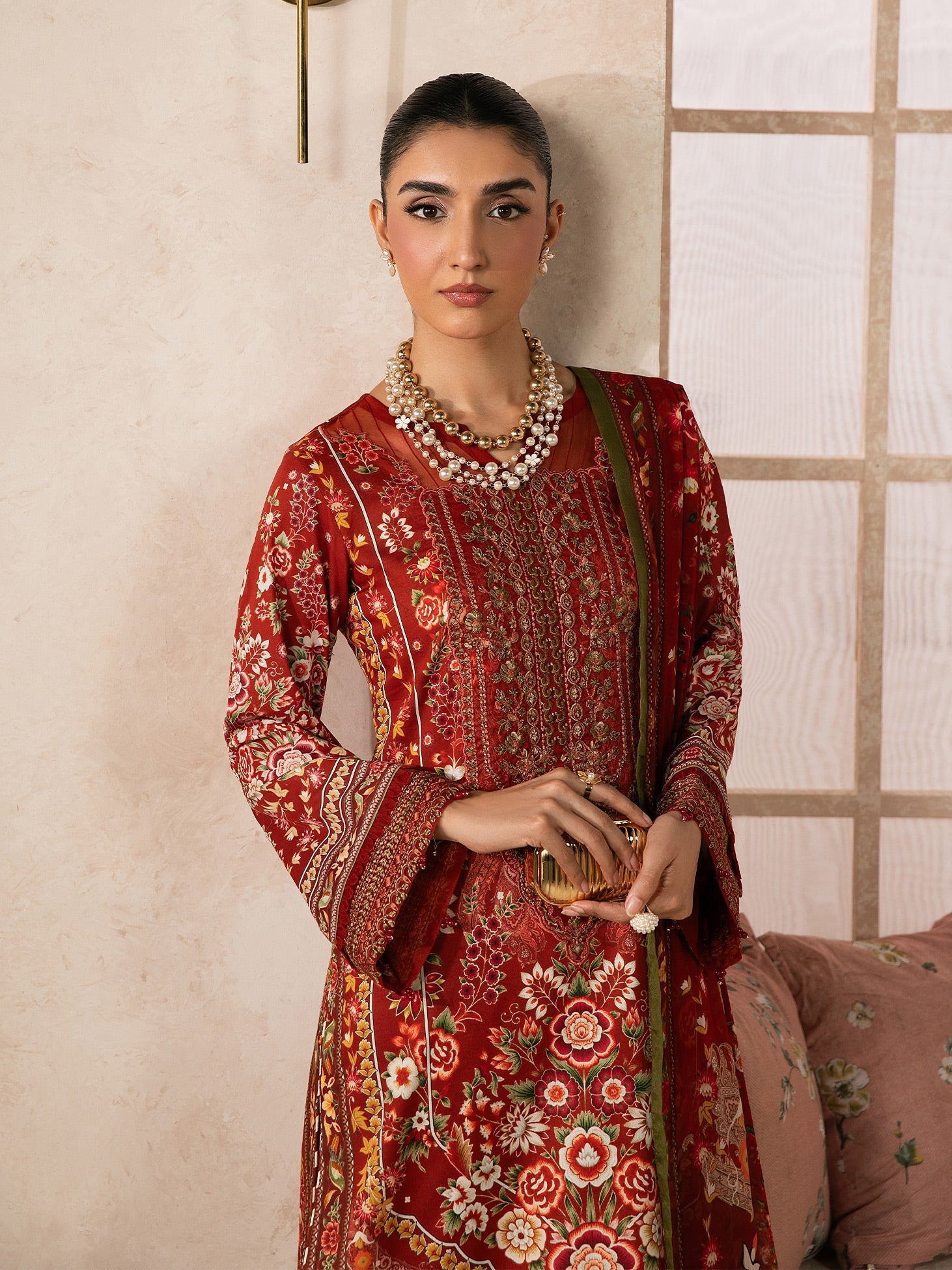 Gulaal | Syra Lawn 26 | Calyx SKU D - 7 - Luxury Dress - available at Maria Faisal in UK and USA.