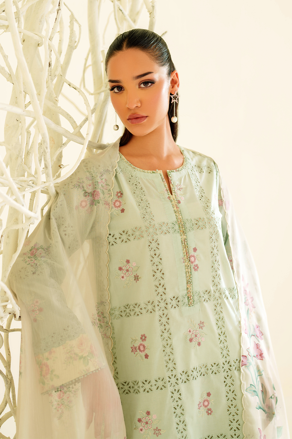 Iznik | lawn 26 | UE-531 - Dress - available at Maria Faisal in UK and USA.