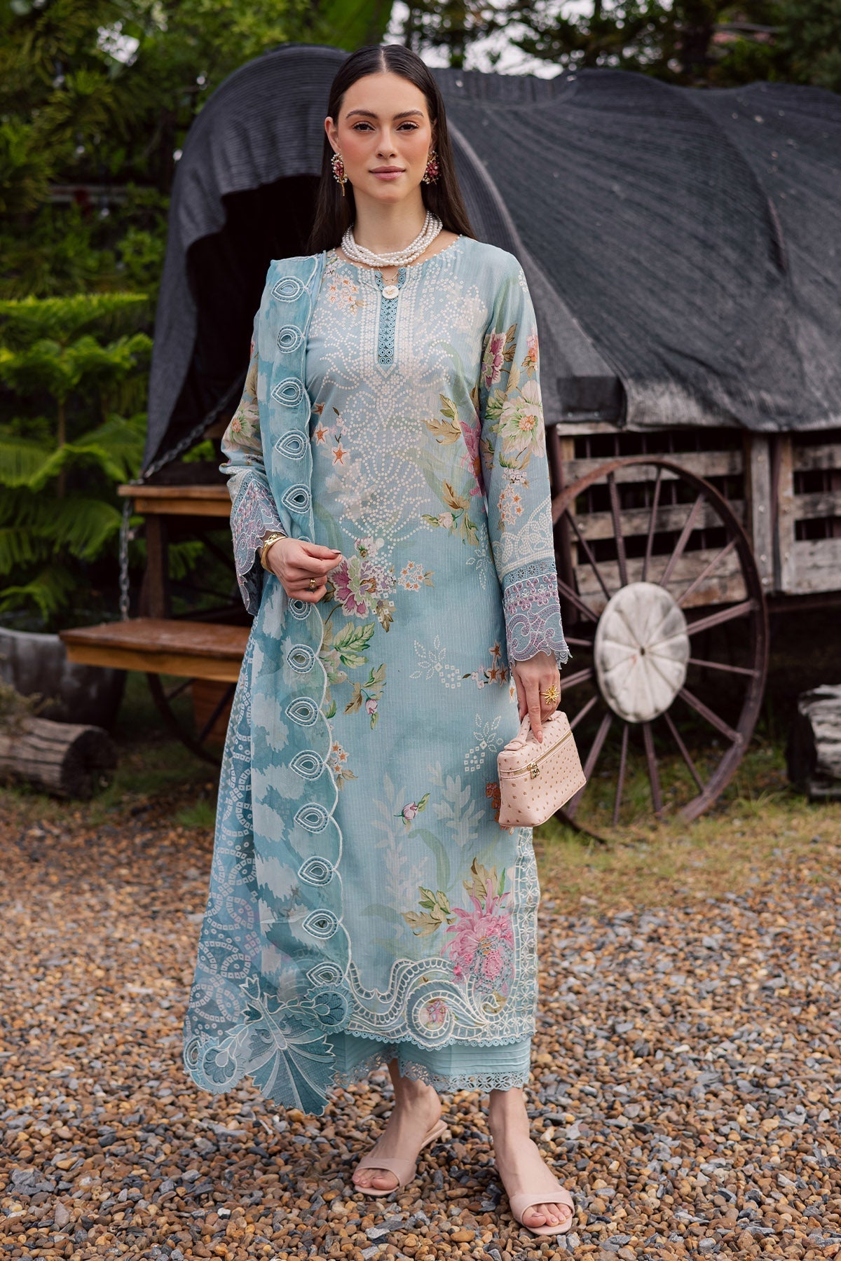 Nureh | Gardenia Lawn 26 | NSG-209 - Dress - available at Maria Faisal in UK and USA.