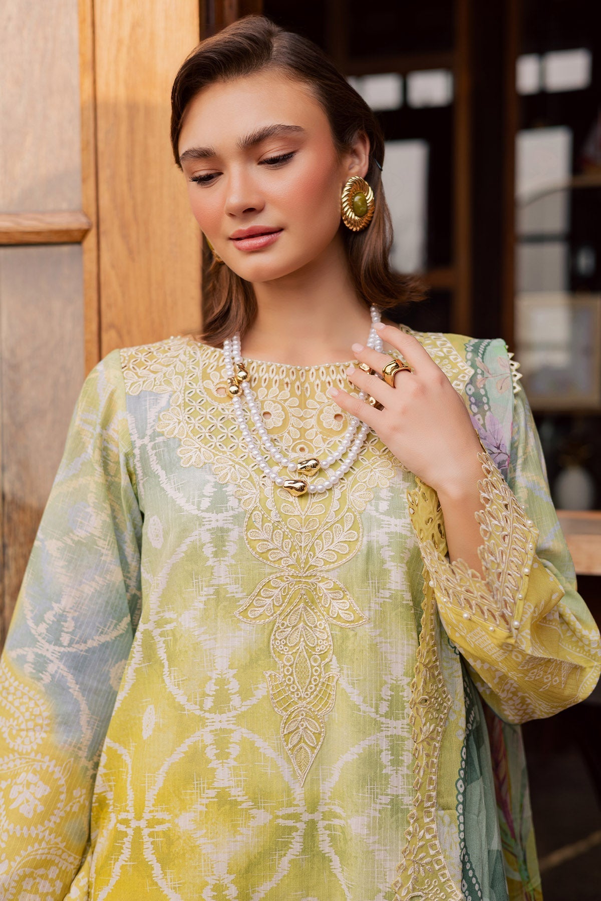 Nureh | Gardenia Lawn 26 |NSG-207 - Dress - available at Maria Faisal in UK and USA.