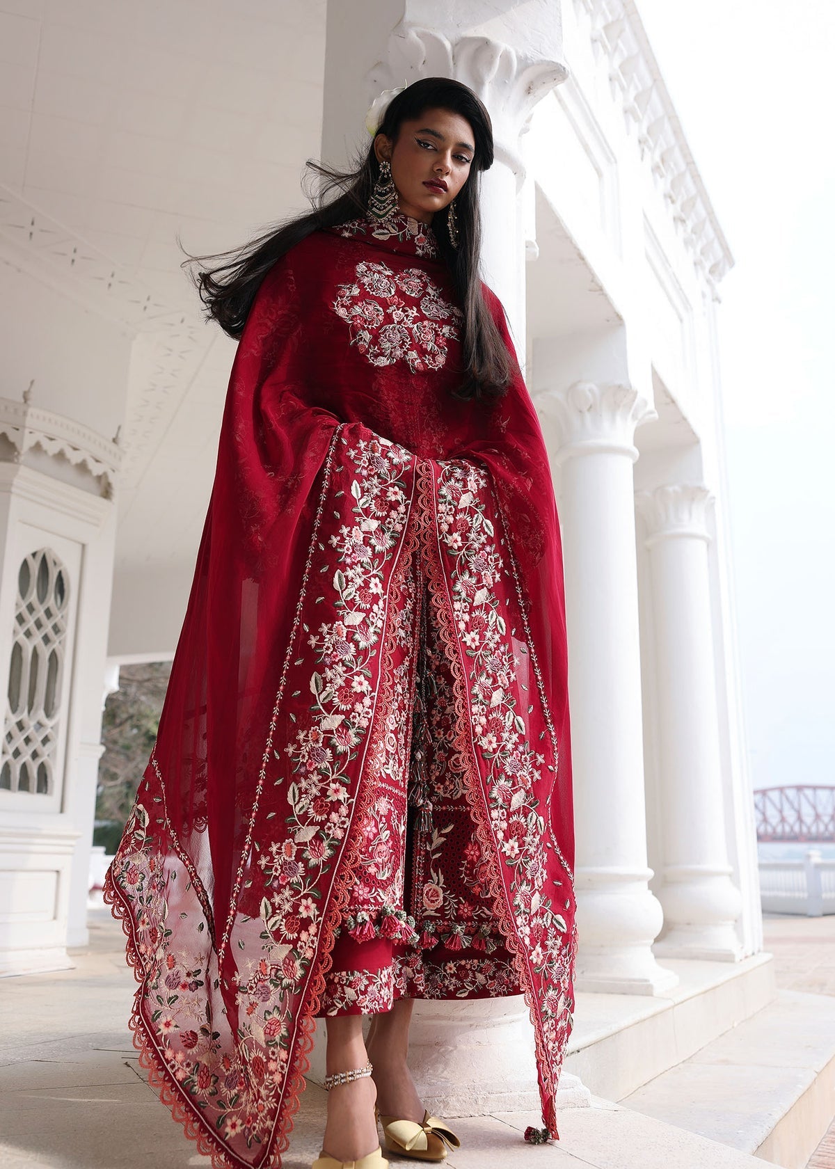 Hussain Rehar | Kalabagh Luxury Lawn 26 | Kastanaa - Luxury Dress - available at Maria Faisal in UK and USA.