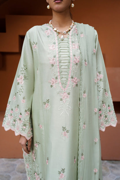 Marjjan | Leya Collection | MBL-94 (MINT GREEN) - Luxury Dress - available at Maria Faisal in UK and USA.