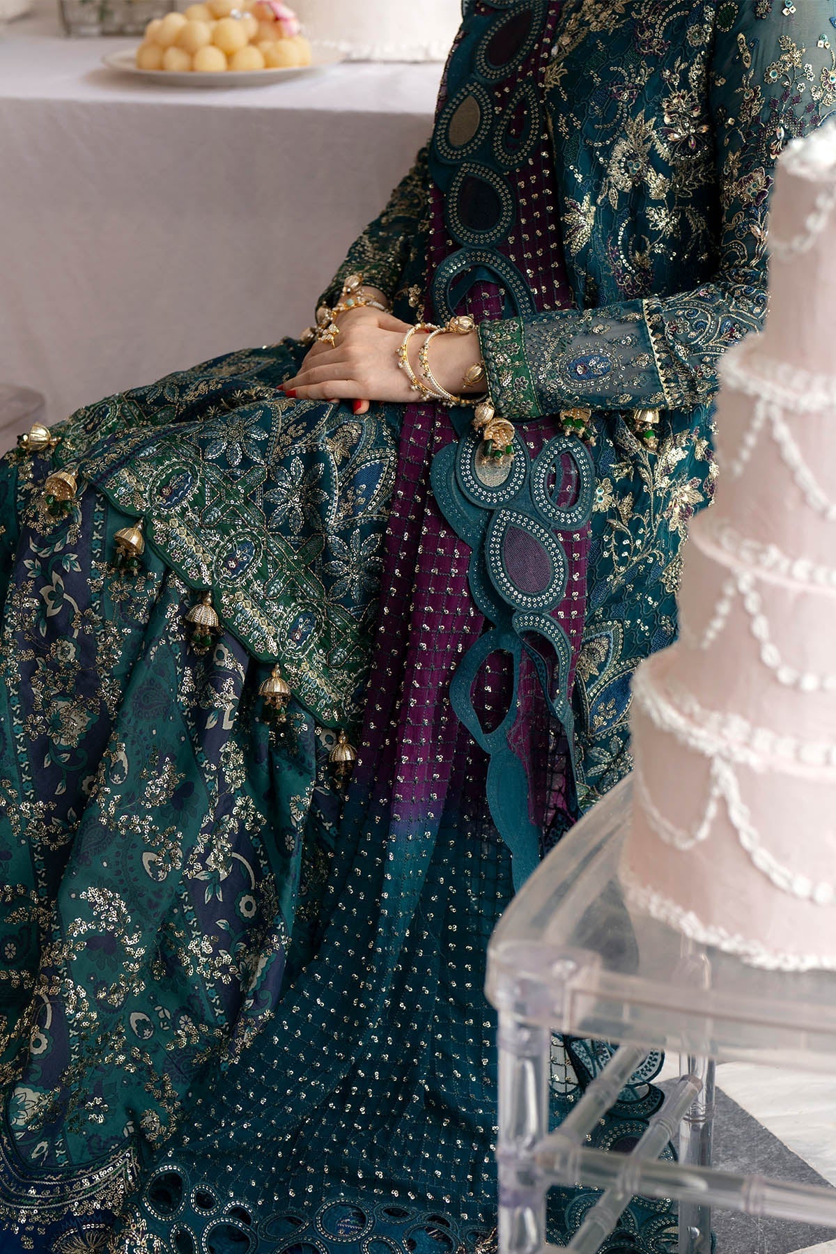 Nureh | Jhoomro Formals |NL-94 Amania - Formal Dress - available at Maria Faisal in UK and USA.
