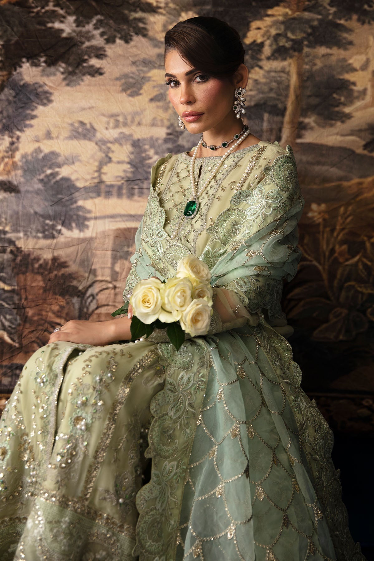 Nureh | Elanora Formal 24 | NEL-50-Meadow - Ladies Clothes - Maria Faisal