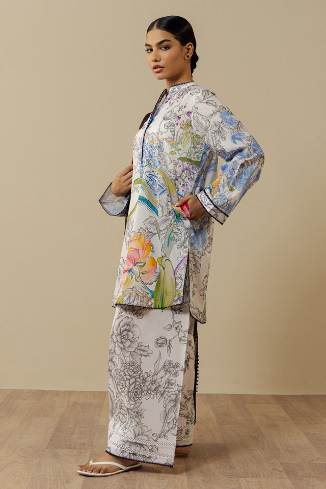 Zara Shahjahan | Coco Prints 26 | Fiora-2A - Casual Dress - available at Maria Faisal in UK and USA.
