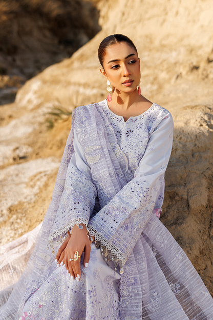 Emaan adeel | Sunlit Groove Luxury Lawn 26 | SUNLIT SWAY - Luxury Dress - available at Maria Faisal in UK and USA.