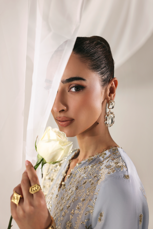 Emaan Adeel | Serein Luxe Silk | OPULENT OASIS - Formal Dress - available at Maria Faisal in UK and USA.