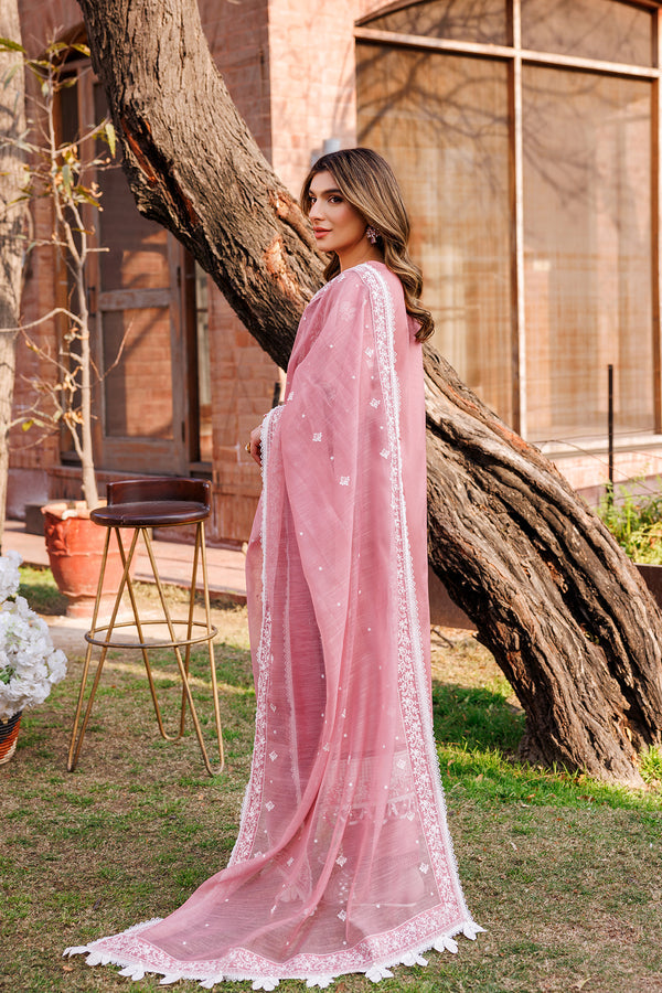 Farasha | Dastoor Embroidered Lawn SS24 | PEARL MIST - Waniyas