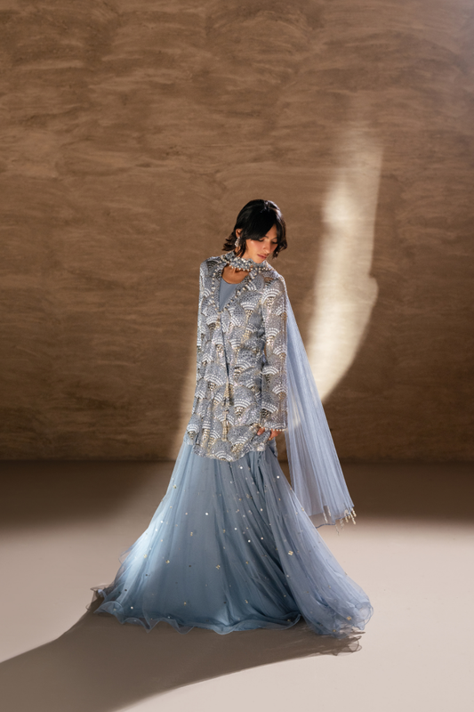 Sana Abbas | Zalea Formals | NYSA - Formal Dress - available at Maria Faisal in UK and USA.