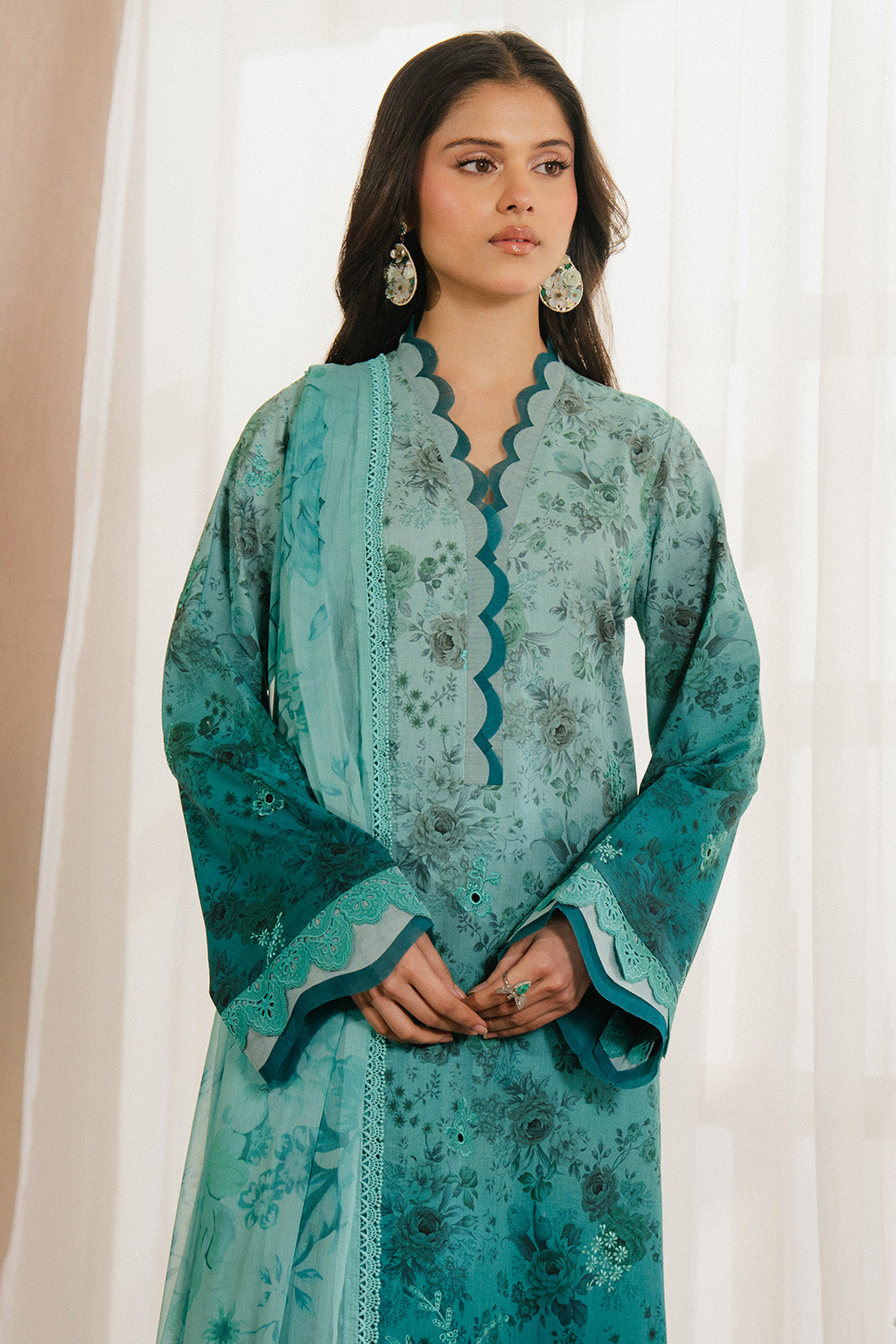 Ayzel | Armelia Printed Lawn 25 | Esmera - Ladies Clothes 