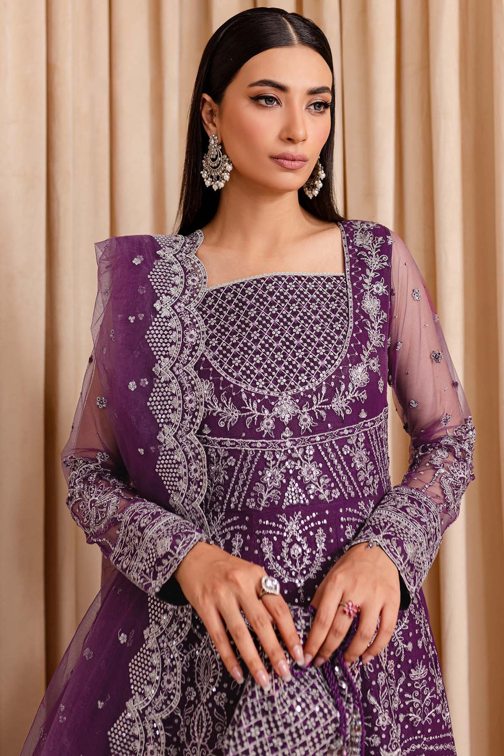 Farasha | Lumiere Formals | Plum Passion - Ladies Clothes - Maria Faisal