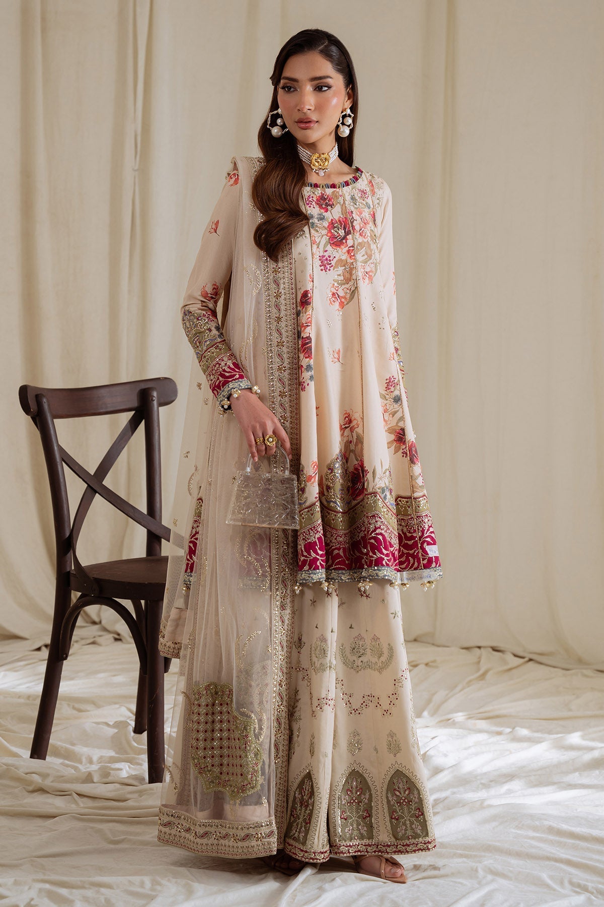 Nureh | Omara Formals | NEL-93 - Formal Dress - available at Maria Faisal in UK and USA.