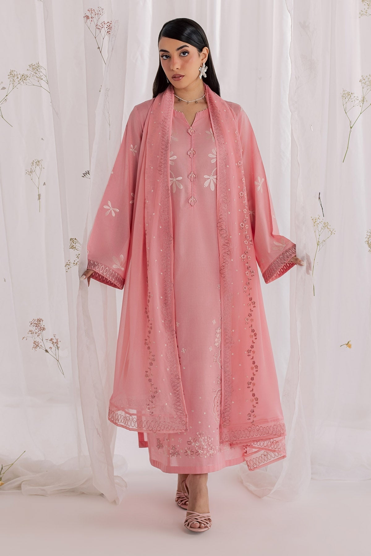Nureh | Shades of Summer | NP-802 - Luxury Dress - available at Maria Faisal in UK and USA.