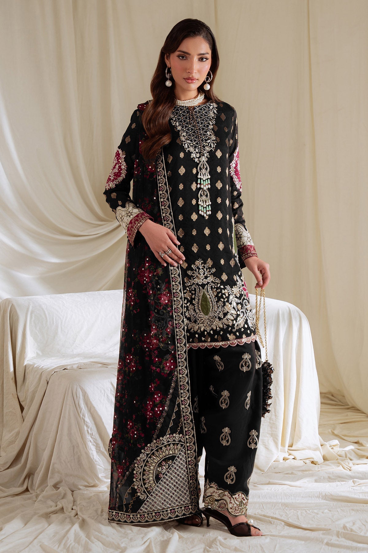 Nureh | Omara Formals | NEL-95 - Formal Dress - available at Maria Faisal in UK and USA.