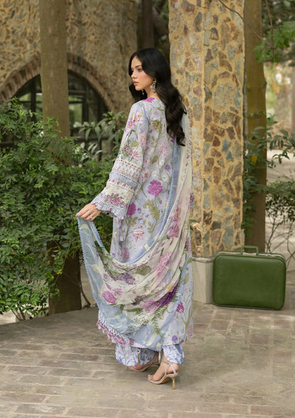 Elaf Premium | Signature Embroidered Lawn with Chiffon Collection 26 | ESG-5A ARIANA - Luxury Dress - available at Maria Faisal in UK and USA.