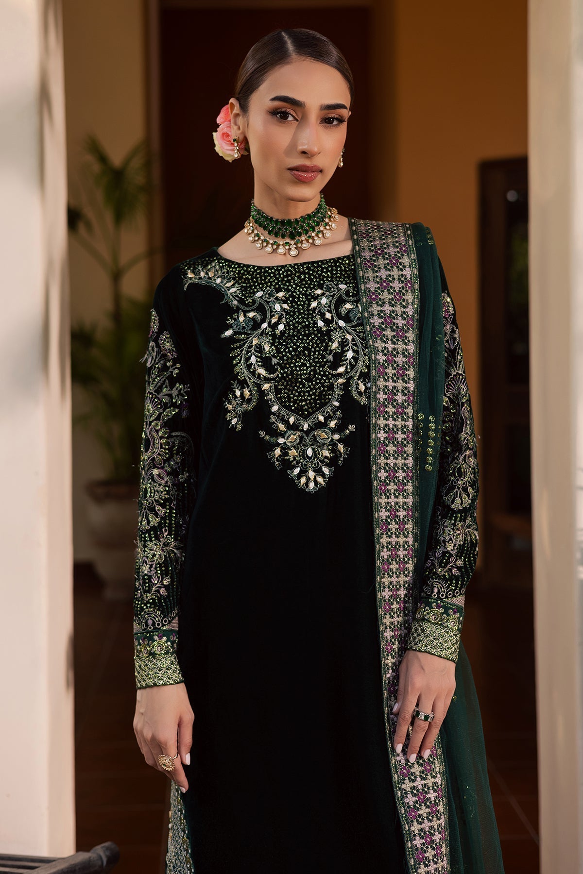 NW-115 – authentic Pakistani dress from the Maya Velvet collection for women in the UK