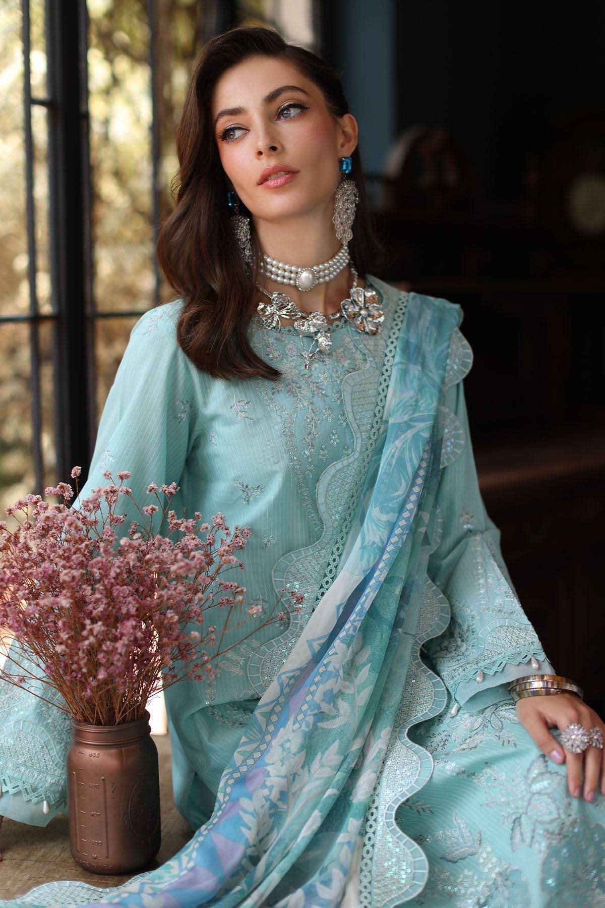 Nureh | Maya Lawn | NS-156 by Maria Faisal - Registered Vendor of : Nureh - type : Ladies Clothes - 100% original wedding dresses