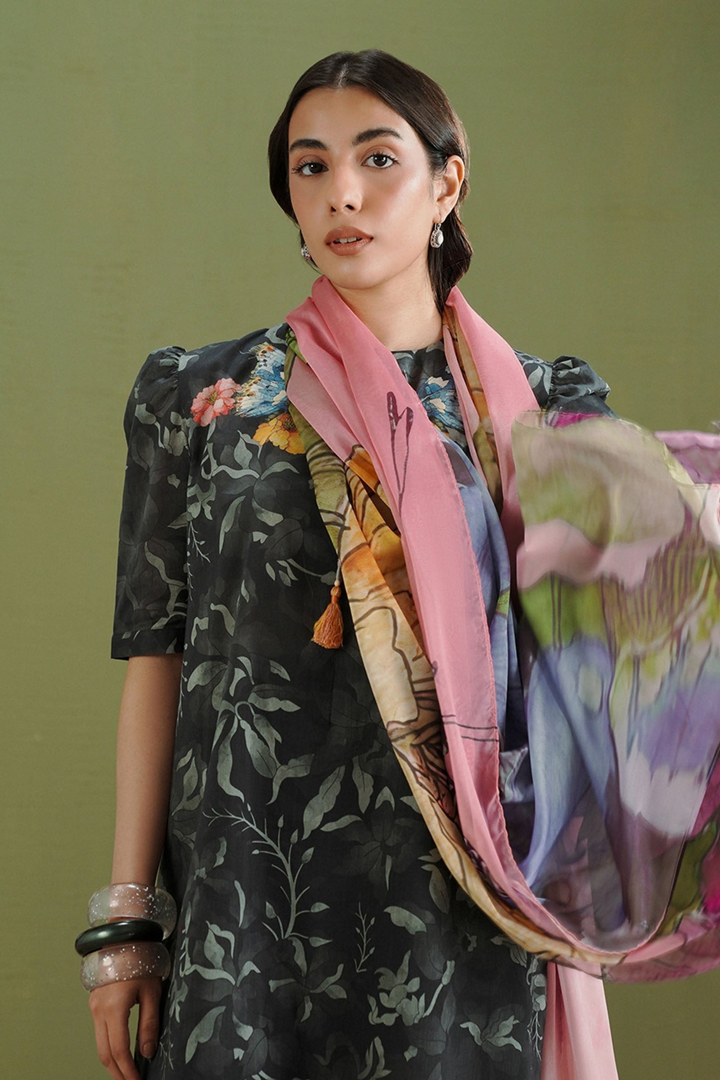 Zara Shahjahan | Coco Prints 26 | Gece-5B - Casual Dress - available at Maria Faisal in UK and USA.