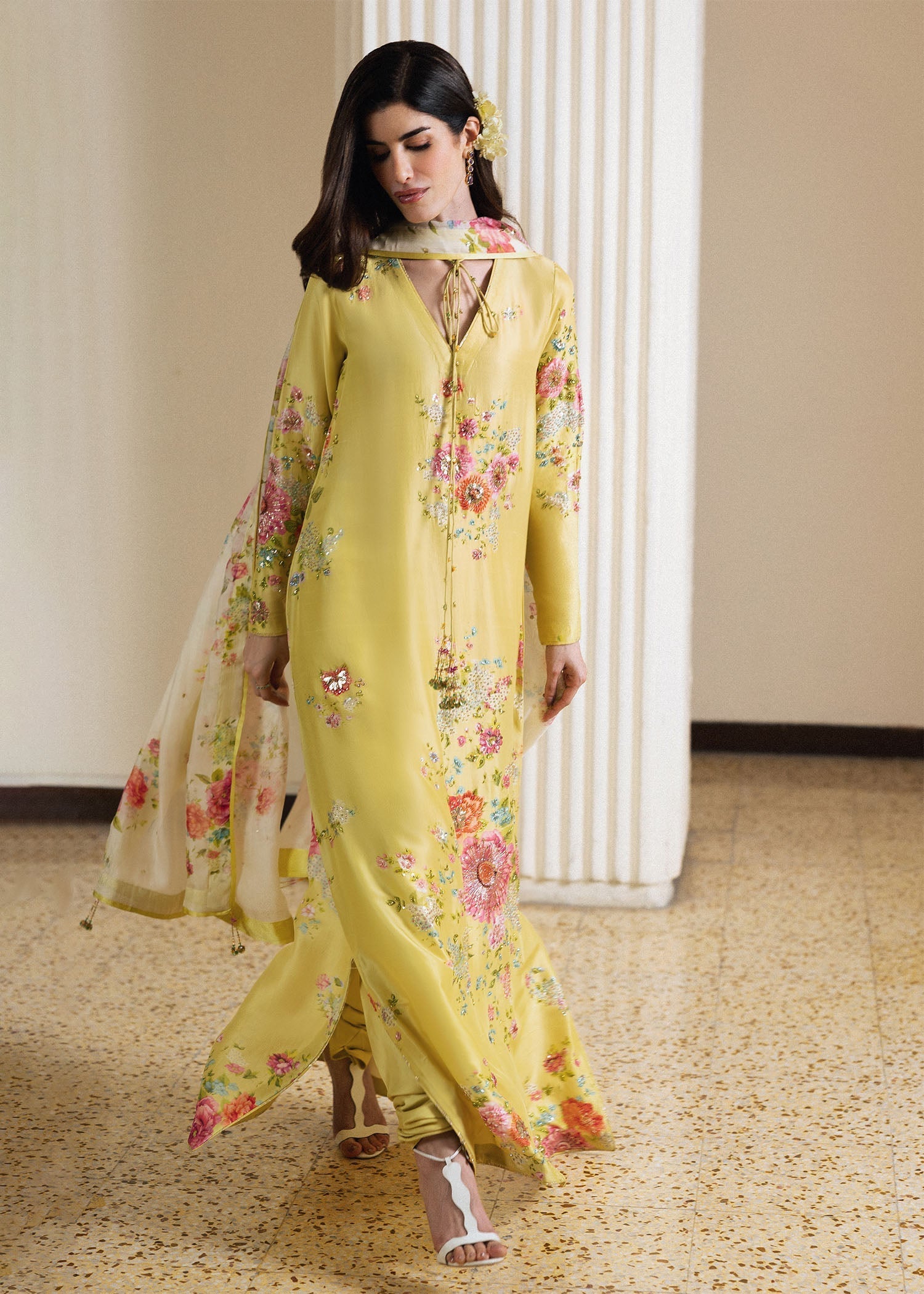 Hussain Rehar | Luxury Pret 26 | Rose Aura - Luxury Dress - available at Maria Faisal in UK and USA.