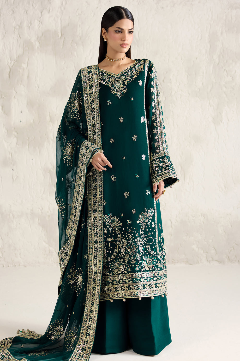 Farasha | Formals 26 | Gold Radiance - Formal Dress - available at Maria Faisal in UK and USA.