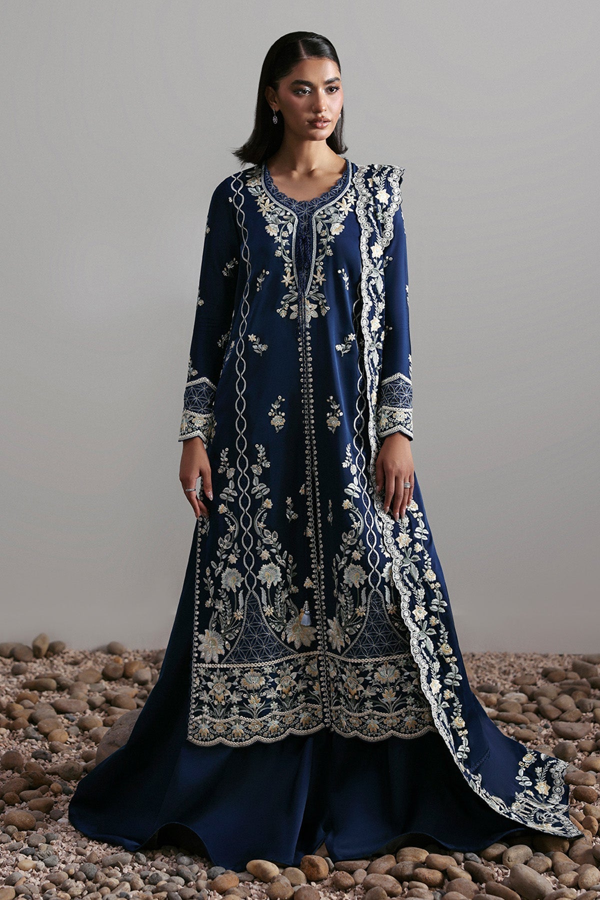 Afrozeh | Slate Ready to Wear | Alara - Ladies Clothes - Maria Faisal