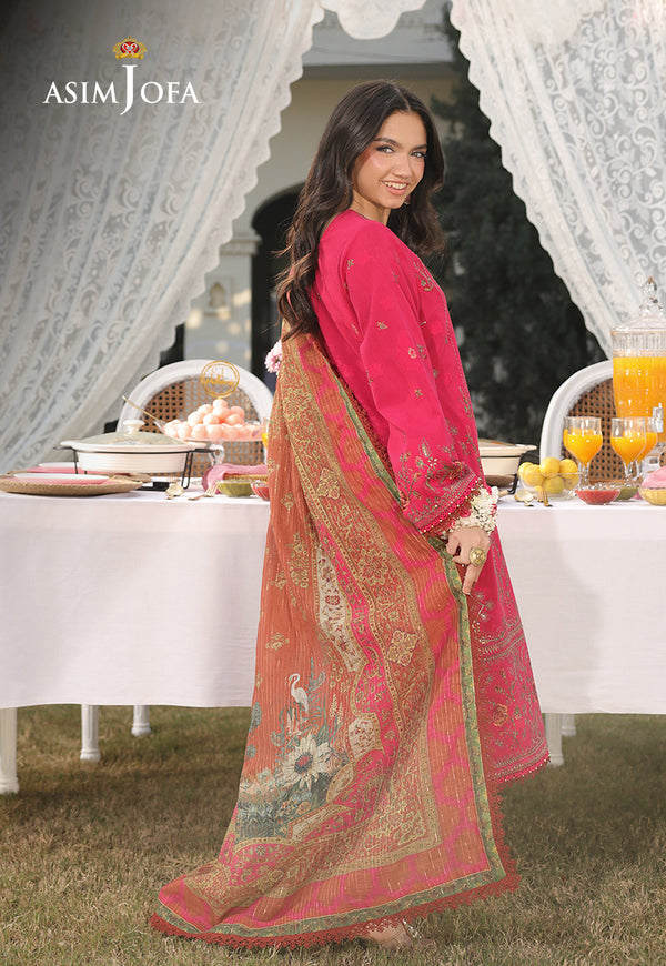 Asim Jofa | Summer Rhapsody | AJUBU-06 Embroidered Jacquard - Ladies Clothes - Maria Faisal