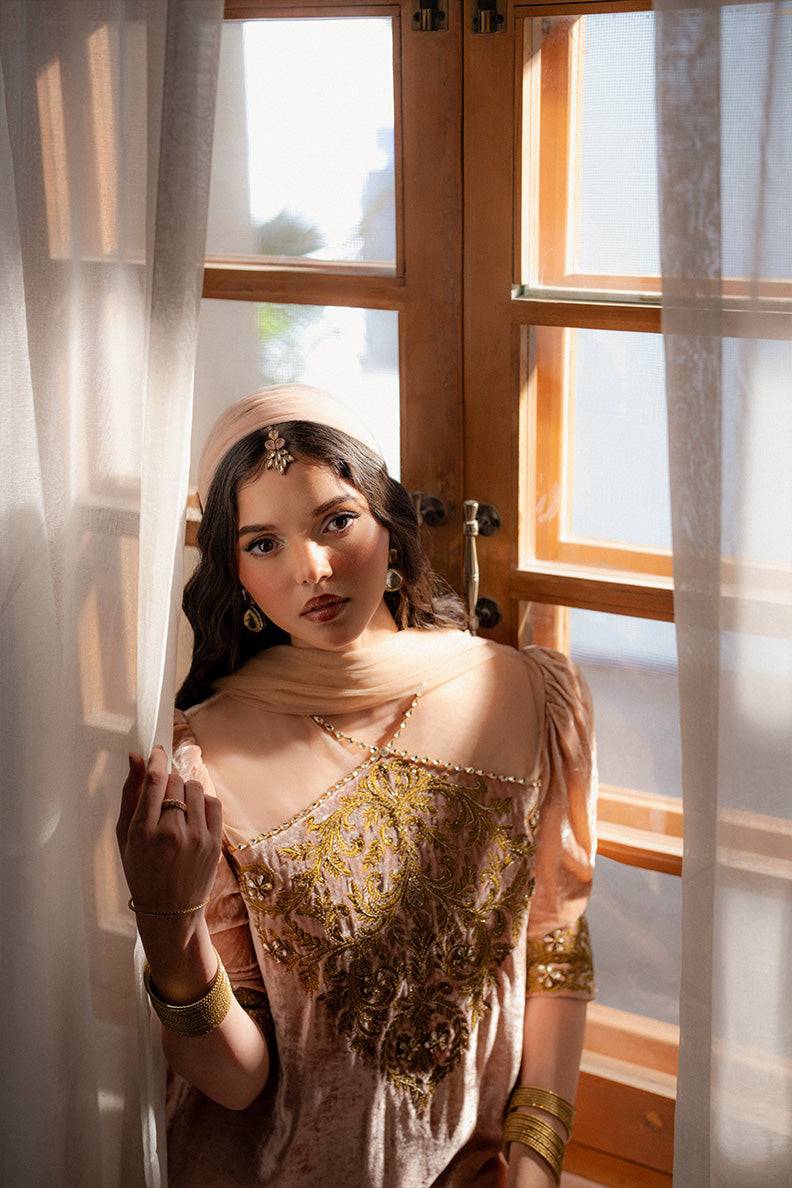 Caia | Luxury Velvet Edit 25 | Roselle (Pink) by Maria Faisal - Registered Vendor of : Caia - type : Ladies Clothes - 100% original wedding dresses