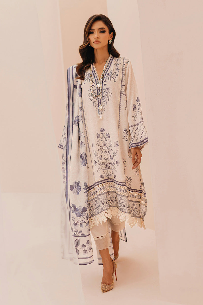 Mina Hasan | Signature Pret | Blue Hue - Luxury Dress - available at Maria Faisal in UK and USA.