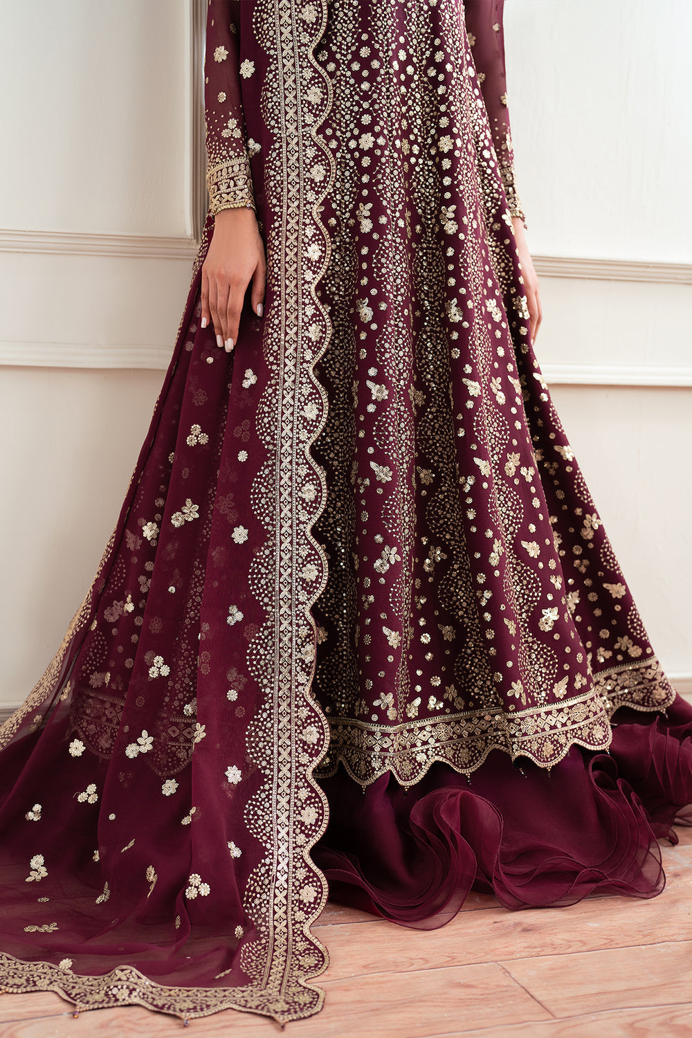 Farasha | Essence Formals 25 | Maroon Empress - Ladies Clothes - Maria Faisal