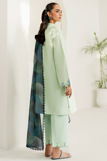Farasha | Thread Lines Embroidered | Green Meadow - Ladies Clothes - Maria Faisal