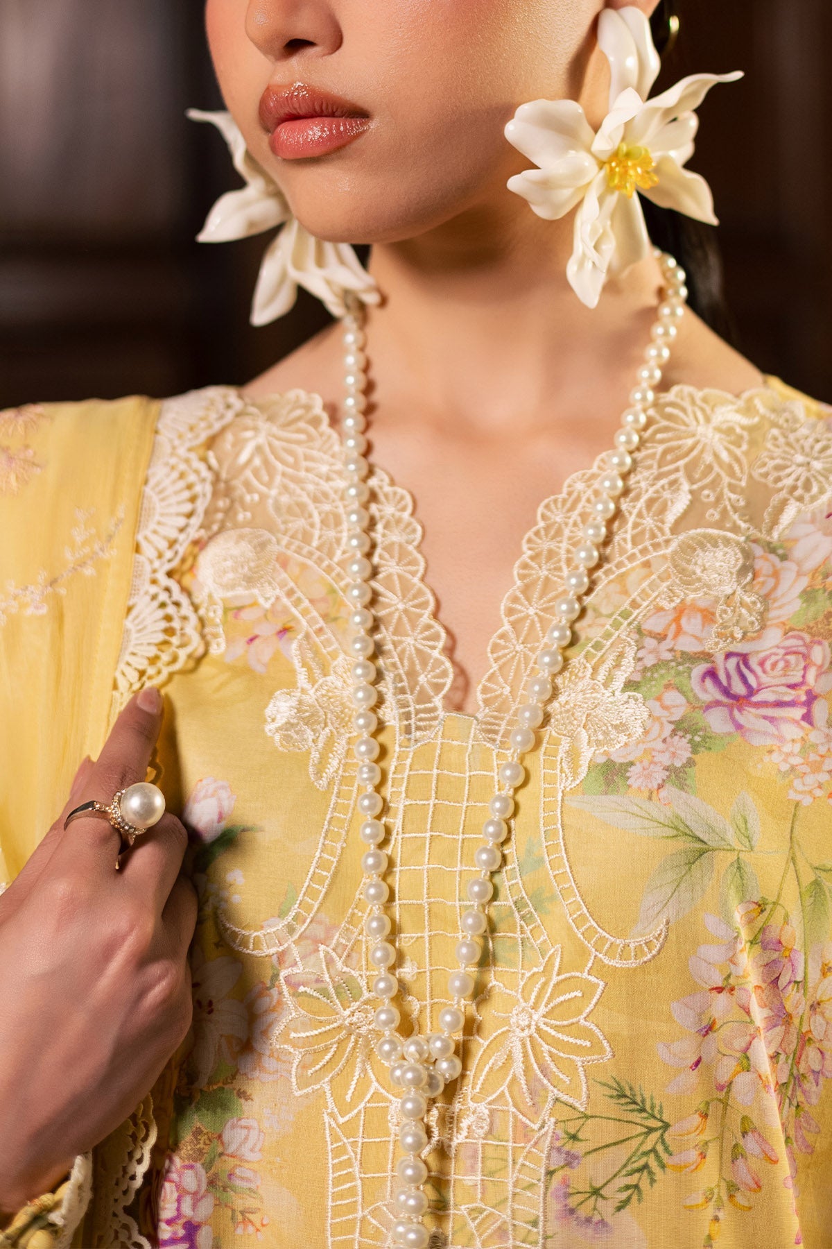 Nureh | Maya Lawn | NS-168 - Luxury Dress - available at Maria Faisal in UK and USA.