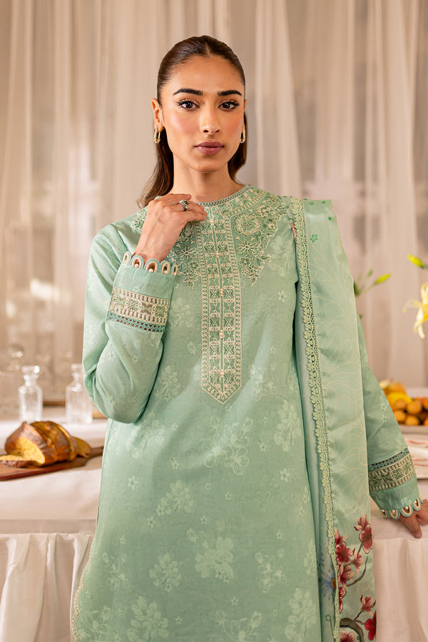 Farasha | Seraya Lawn 24 | SAGE - Designer Dress with Intricate embroidery and embellishments. Shop elegent wedding dress at Maria Faisal.