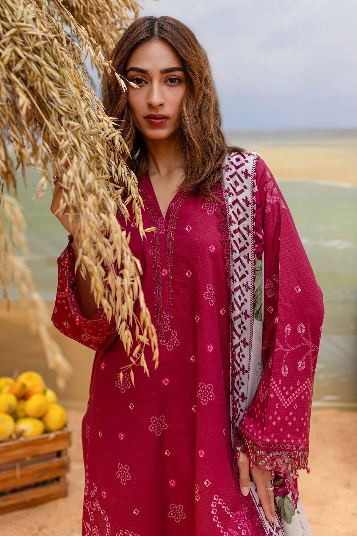 Nureh | Gardenia Lawn 25 | NSG-181 by Maria Faisal - Registered Vendor of : Nureh - type : Ladies Clothes - 100% original wedding dresses