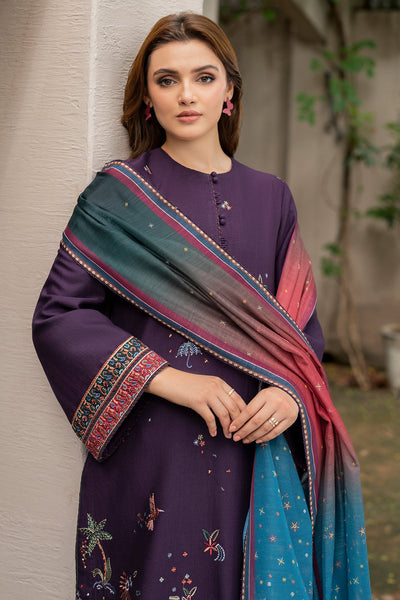 Jazmin | Winter Edition 24 | KHADDAR UW-0050 - Designer Dress with Intricate embroidery and embellishments. Shop elegent wedding dress at Maria Faisal.