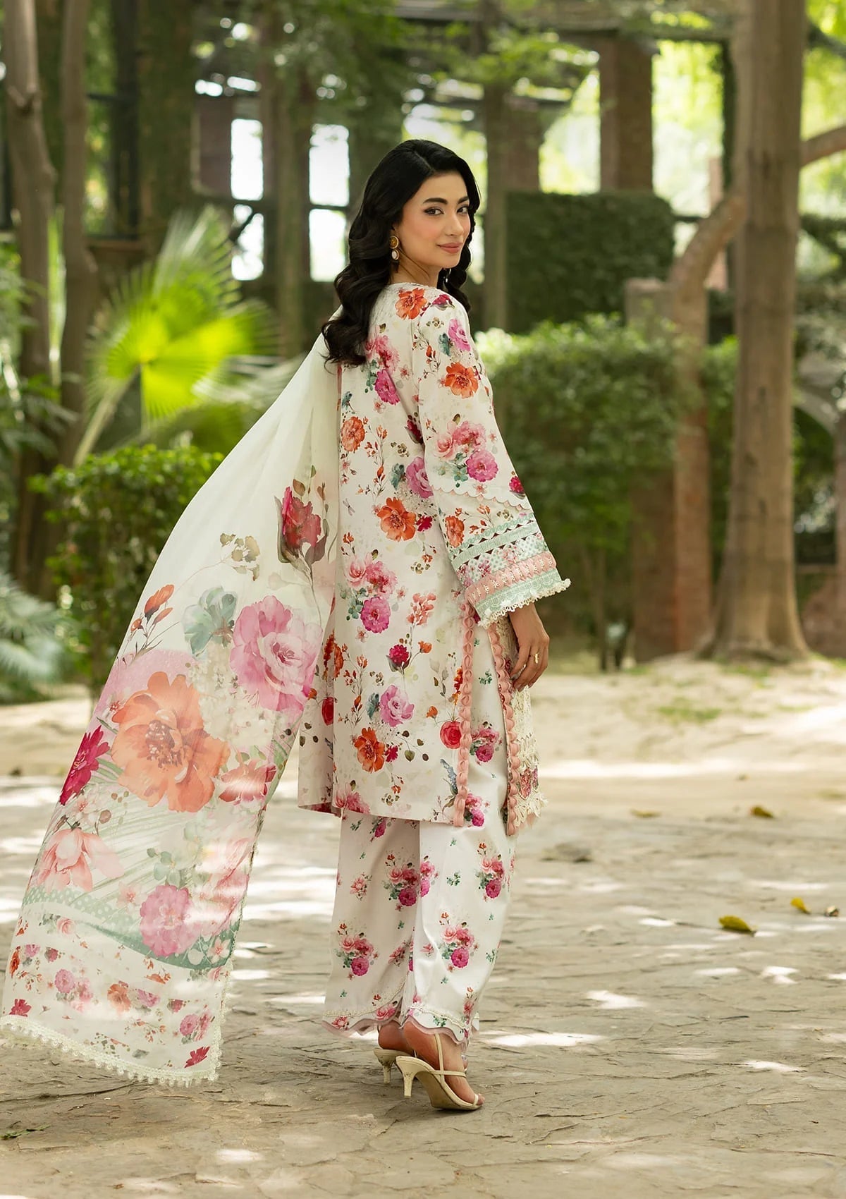 Elaf Premium | Signature Embroidered Lawn with Chiffon Collection 26 | ESG-4A CLAIRE - Luxury Dress - available at Maria Faisal in UK and USA.