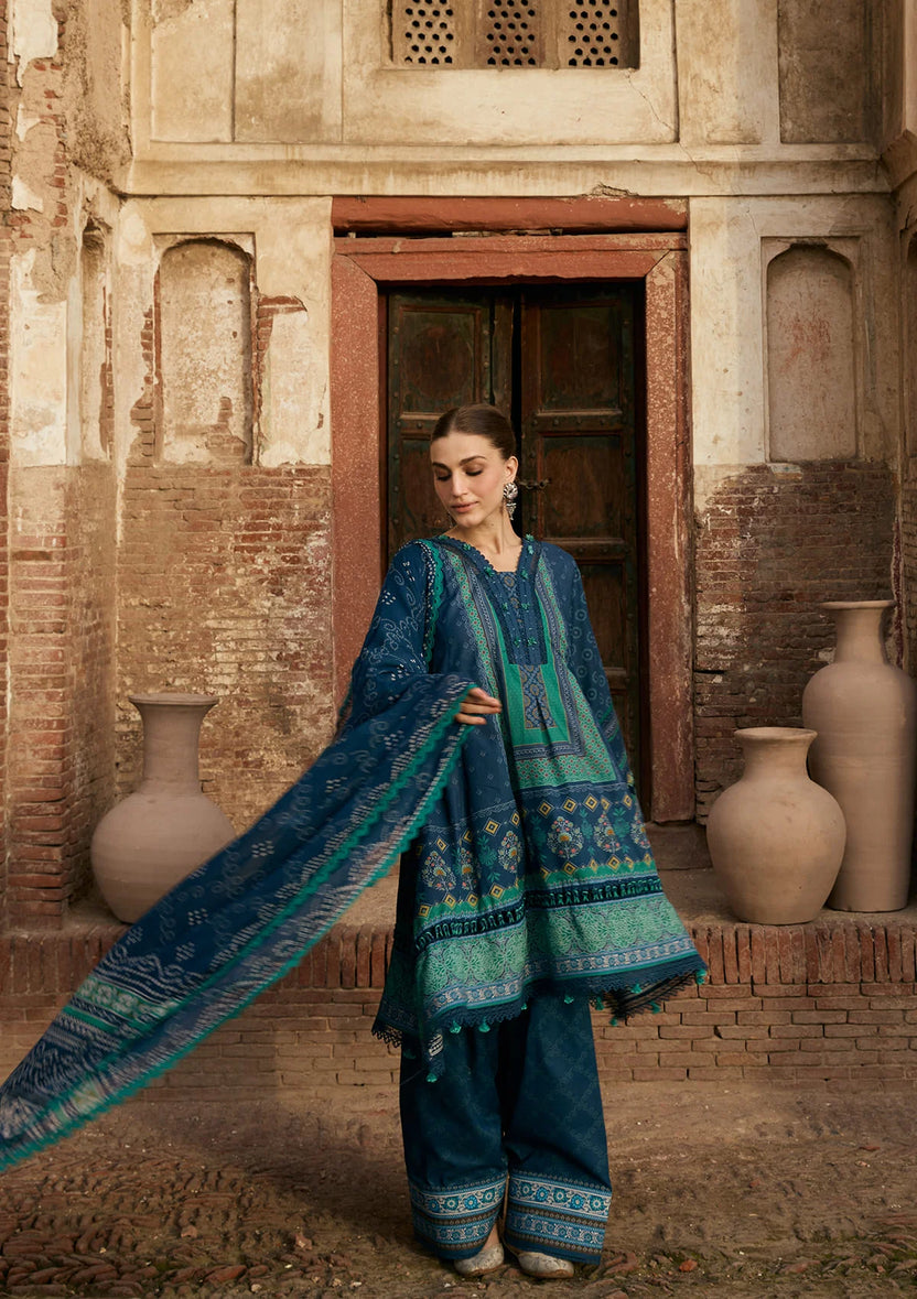 Kahf Premium | Prints Collection 26 | KPS-1B SUMBUL - Luxury Dress - available at Maria Faisal in UK and USA.